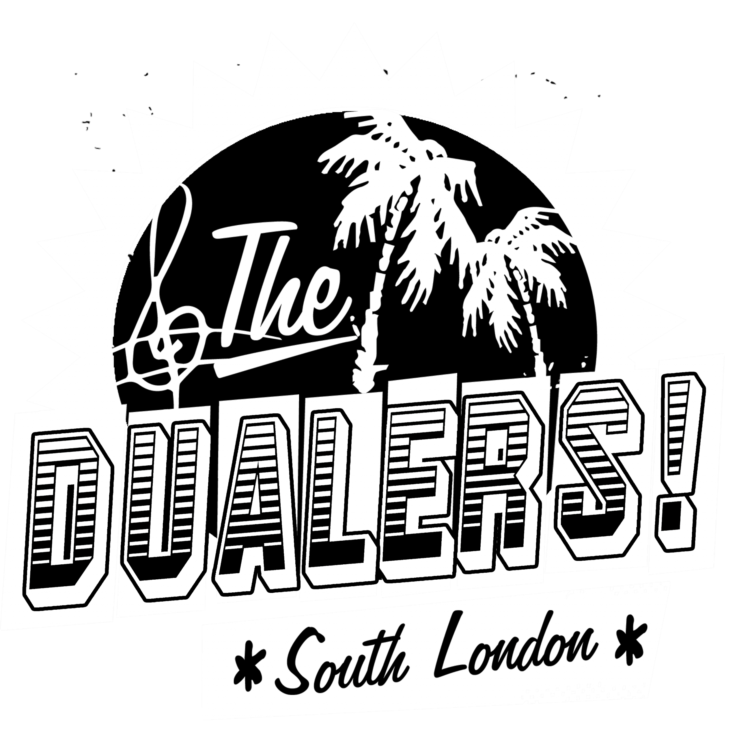 Dualers white logo